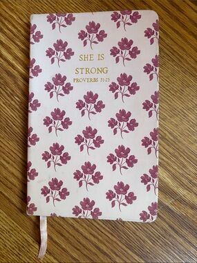 Source Unknown Pink Floral 'She Is Strong' Journal